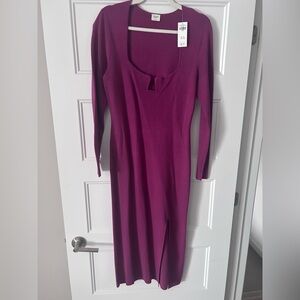 Abercrombie & Fitch Fuchsia Long Sleeve Dress